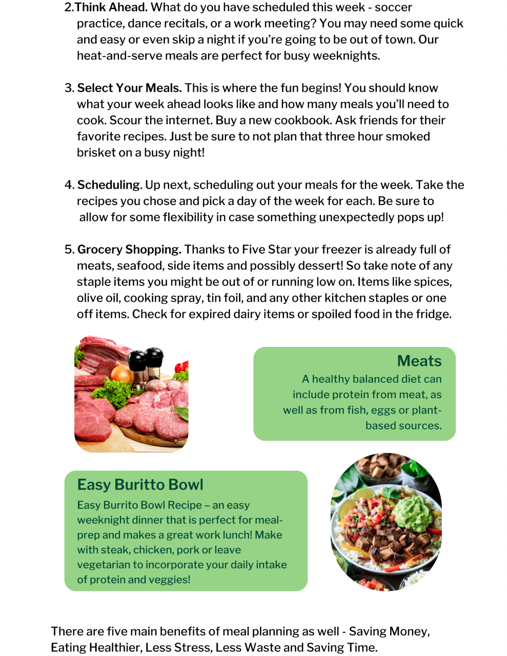 A Guide to Meal Planning – Five Star Home Foods Blog